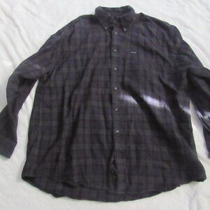 Izod Black/Green Flannel Shirt  XL  USED